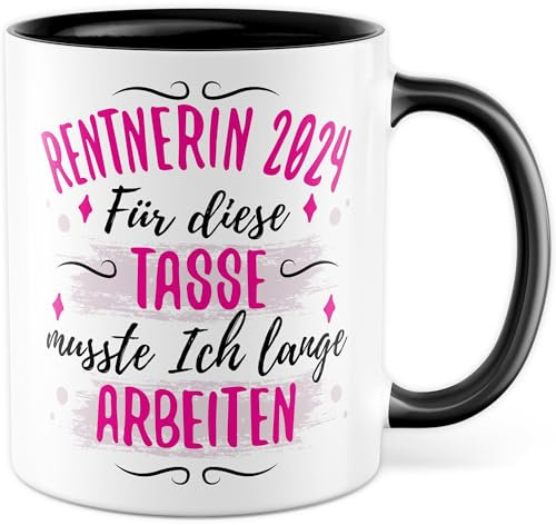 Tasse Rentnerin 2025 lustig - Geschenk zur Rente Frau Kollegin Abschiedsgeschenk - Renteneintritt Rentenbeginn Abschied Pensionierung Ruhestand Geschenke für Frauen Kaffee-Becher