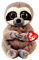 Ty Beanie Boos Baby Faultier Silas-15 cm, Braun, 2009300