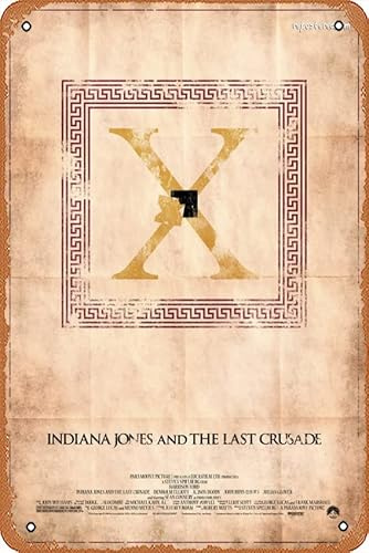 YYN Poster von Indiana Jones und The Last Crusade Metall-Blechschild Vintage Kaffee Wand Kaffee Bar Dekor Zoll Blechschild Wanddekoration 30,5 x 40,6 cm
