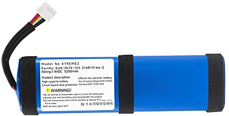 CITYORK Battery Compatible with JBL Xtreme 2 Bluetooth Speaker, Replacement Battery for SUN-INTE-103 21NR19/66-2 (Li-Polymer, 5200 mAh, 7.4 V)