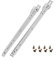 HELPMATE Lot de 2 guides coulissants 350 mm - Lot de 2 rails de tiroir - Système de rail - Tiroir - Extension partielle - Blanc - Avec matériel de fixation