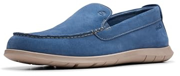 Clarks Herren Flexway Step Mokassin, Hell, blau, 41 EU