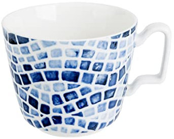 Cosy & Trendy Tasse à café en porcelaine MOSAIC Bleu-20 Cl-lot de 6