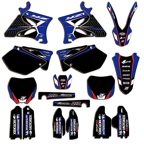 ENARUI Grafiche Adesivi Compatibili con Yamaha YZ 125 YZ125 YZ 250 YZ250 2002-2014 e Numero Personalizzato Gratuito