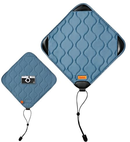 KODAK Camera Protective Wrap Size M 31x31cm -Water-Resistant, Anti-Scratching and Dust-Free Protective Cloth for Mirrorless Camera, Compact Camera, Prime Lens, Camera Accessories(Steel Blue)[ONE item]