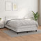 LAPOOH Boxspringbett mit Matratze Weiß 120x200 cm Kunstleder Bett, Bettgestell, Jugendbett, Schlafzimmer Bett, Schlafzimmer Komplett, Bed Fram, 3140994