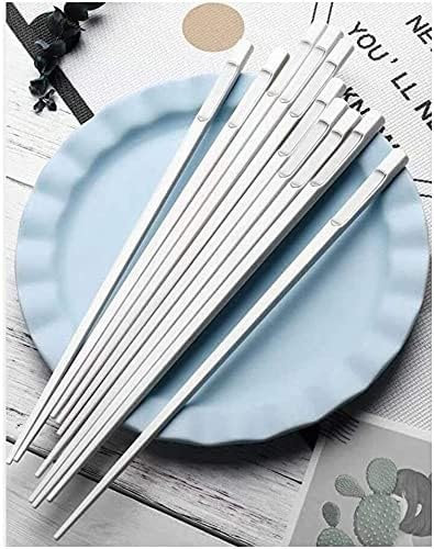 BebeXi Bacchette Sushi Bacchette Cinesi Bacchette 10 Paia di Bacchette in Lega nordica, Bacchette Appuntite in Stile Giapponese Antiscivolo per Hotel per Famiglie