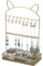 SUNNYCLUE Porte Boucle doreille Presentoir de Chat, Organisateur de Support de Boucles d'oreilles à 2 Niveau avec 20 Trous et 8 Crochets de Suspension, Porte-Colliers, Porte-Bijoux, Bagues, Bracelets