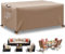 WUAYAMI Funda para Muebles de Jardín Exterior, Funda Mesa Exterior Impermeable, Tela Oxford 420D, Anti Viento, Anti UV Funda Protectora Mesa Exterior con Salidas de Aire,Caqui, 200x100x75 cm