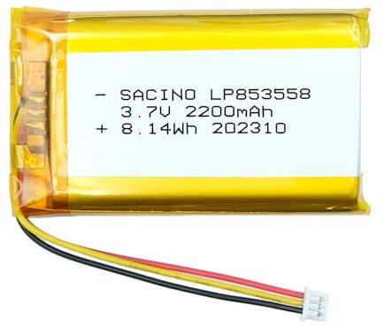 EFASO 3.7V 2200mAh LI-Po Akku 853558 JST PH1.25-3Pin Stecker