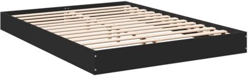 vidaXL Bettgestell Schwarz 140x200 cm Holzwerkstoff