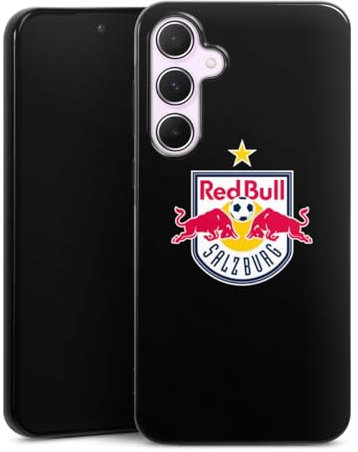 DeinDesign Silikon Hülle kompatibel mit Samsung Galaxy A55 5G Case schwarz Handyhülle FC Red Bull Salzburg Offizielles Lizenzprodukt Logo