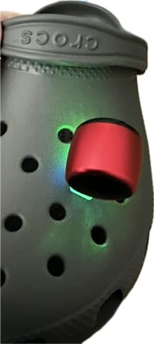 Bluetooth Speaker for Crocs - shoe charm, speaker, play music through phone to speaker on feet (Red Flashing)
