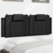 Homgoday Kopfteil Kissen Bett Kopfkissen Kopfteilpolster Kopfpolster Rückenkissen Wandkissen Bettkopfteil Rückenpolster Rückenlehne für Bett Schlafzimmer Schwarz 140 cm Kunstleder