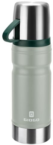 Thermo Cup 680ml/23oz Vacuum Insulated Flask for Hot and Cold Drinks, Coffee Stainless Steel Flask Bottle for Adult, Gym, Outdoor (Light Gray, Single)