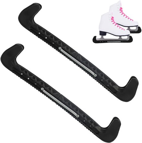 DANREYI Protege Lame Patin a Glace, Protections de Patins à Glace Réglable Protections pour Patins à Glace, Protège-Lames pour Patins à Glace pour le Patinage, le Patinage Srtistique, le Hockey (Noir)