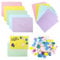 Qaziuy Ostern Karten Bastelset für Kinder, 100Pcs Ostern Schaumstoff Aufkleber & 10 Blanko Karten mit Umschläge DIY Bastelhandwerk Ostern Karten Ostern Bastelset Kinder