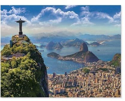 Rio de Janeiro, Brasilien，Puzzles 1000 Teile für Erwachsene, Klassische Puzzle Kinder Puzzle Herausfordernde Und Schwierige Rätsel für Erwachsene Und Jugendliche（50x70cm）-D52