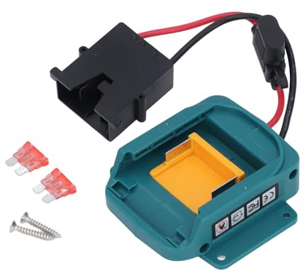 Makital 18V Battery Adapter for Remote Car RC Electric Toys Robots | Battery Conversion Kit With Connector+Fuse, for Makita18V Bl1850 Bl1860 Bl1840 Bl1830 Bl1820 (Black-Plug)