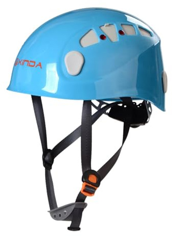 Casque d'escalade pour homme et femme - Bleu - 26 x 20,5 cm