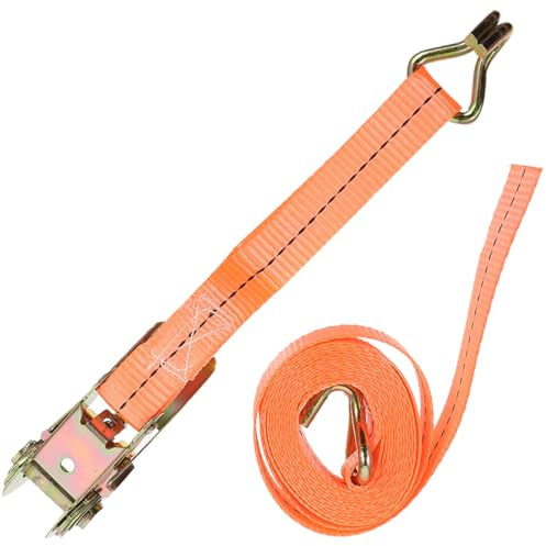 BIUDECO 3 Stück Spanngurte mit Ratsche LKW Ladungssicherung 2,5cm X Polyester Zurrgurte mit Doppelhaken für Anhänger und Pick Up