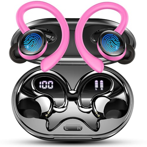 Matast Auriculares inalámbricos Bluetooth, Nueva Auriculares Bluetooth 5.4 HiFi Estéreo con 4 HD Mic, 50H Cascos Inalambricos Bluetooth con Cancelacion Ruido ENC, Pantalla LED