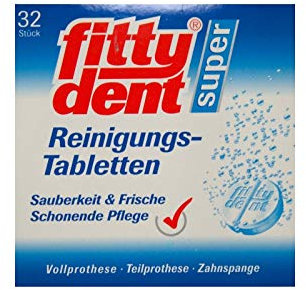 FITTYDENT super Reinigungstabletten Prothesen & Zahnspangen Kontaktlinsenreiniger