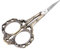 Nähschere, kleine Schere, Edelstahlschere, Vintage-Nadelschere, 11 cm, Griffe mit Blumenmuster, zum Sticken, zum Nähen, Handwerk, für den täglichen Gebrauch (Bronze)