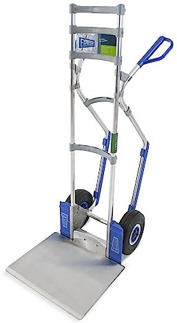 Vollmontierte EXPRESSO Alu Profi- Sackkarre AE201424 für Autoreifen und sperrige Güter / 250kg / Schwerlast-Luftreifen/Schaufel L 40 x B 50 cm