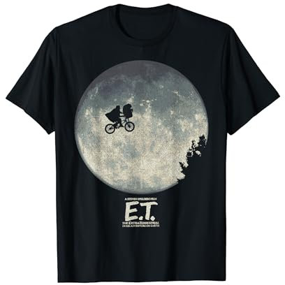 E.T. Infamous Flying Bike Scene Silhouette Logo T-Shirt