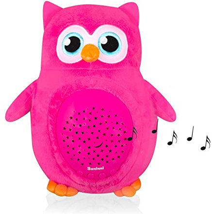 Baninni Veilleuse Projecteur Bébé Hibou Rose