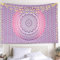 THE ART BOX Indie Wandteppich Baumwolle Mandala Wandbehang Deko Teppich Aesthetic Room Decor Dekoration Wandtuch/Strandtuch Wohnzimmer Indische Tücher Schlafzimmer, Rosa und Weiß 75x 100 cm