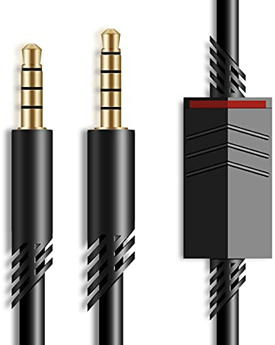 MJKOR für Astro A40 Inline-Stummschaltkabel, Stummschaltfunktion, Audio-Aux-Gaming-Kabel, kompatibel mit Astro A40 Headsets (2 Meter, TPE)