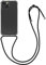 kwmobile Crossbody Case Compatible with Apple iPhone 13 mini Case - Clear TPU Phone Cover w/Lanyard Cord Strap - Black/Transparent