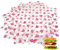 Suiwen 150pcs Spring Floral Wax Paper Sheets for Sandwich Wrapping, Greaseproof Wrap, Air Fryer Liner, Food Basket Liners - Outdoor Picnic (Rose)