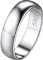 Suplight Damen 925er Silber Finger Ring Simpel Ring Verlobungsring Ehering Schmuck für Frauen Freundin Breite 5mm Größe 20,5mm Silber