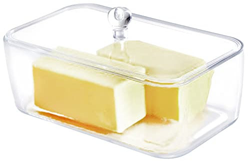 CJCSM Mantequera, Mantequera Transparente con Tapa, Mantequera de plástico Reutilizable para encimera