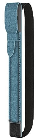 FINTIE Halter Kompatibel mit Apple Pencil Pro/USB-C & Apple Pencil 1./ 2. Gen, Kunstleder Stift Hülle mit USB-Adapter-Tasche kompatibel mit iPad Hülle, Dunstblau