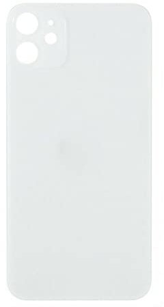 Carcasa trasera marco compatible con iPhone 11 – Carcasa trasera de cristal negro, blanco y dorado (blanco/plateado)