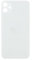 Carcasa trasera marco compatible con iPhone 11 – Carcasa trasera de cristal negro, blanco y dorado (blanco/plateado)