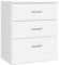 LIQUIDATOR Mesita de Noche 3 cajones Color Blanco Mate 50x58x33.3