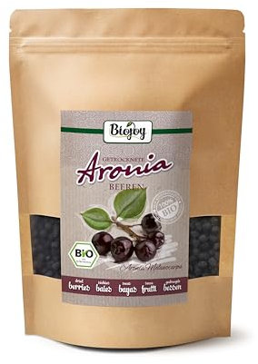 Biojoy Bacche di Aronia BIO (500 g), essiccate e interi (Aronia melanocarpa)