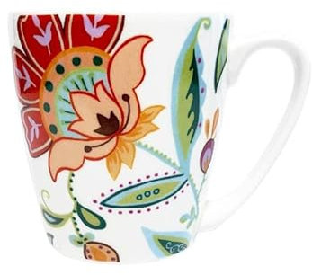 Queen's by Churchill Hippie Florals Retro Pink Acorn Mug