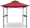 Pavillon Wasserdicht 340g/m² PVC Dach Grillpavillon 250x150 cm mit Ablage Gartenlaube Gartenpavillon BBQ (Terrakotta 27-T)