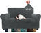 XINEAGE Samt Sofaüberzug 2 Sitzer, Stretch Sofa überzug für Wohnzimmer, Dicke Weiche Sofaüberwurf, Rutschfester Sofa Cover für Hunde, Haustiere (2 Sitzer, Grau)