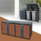 ML-Design Box pour 4 Poubelles, 240L, 264x80x116,3 cm, en Acier/Acier Corten, Anthracite/Aspect Rouille, Habillage de Poubelle avec Couvercle Rabattable/4 Portes, Conteneur Abri Hangar Cache-Poubelle