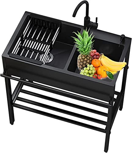 Spüle für Privatküchen, Außenküche, Gartenspüle, Campingspüle, Edelstahl-Waschbecken, Küchenspüle und Wasserhahn-Kombination, gewerbliche Restaurantspülen, Garagenspüle