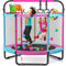 Happin 55” Upgraded Toddler Trampoline Indoor & Outdoor Playset Ages 1-6, 5FT Kids, Ultra Safe Mini Trampoline for Kids with Safety Enclosure Net, Gifts for Birthday Boys and Girls