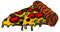 Pizza Gestickt Aufnäher zum aufbügeln oder aufnähen Bügelbild Aufbügler für Kleidung gestickter Bügelpatch Applikation Fast Food Patch Größe 8,7 x 4,6 cm