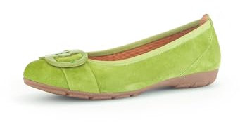 Gabor Damen Klassische Ballerinas, Frauen Flats,Abendschuhe,Slip-ons,klassisch elegant,Ballerinen,Pumps,Halbschuhe,Granny Green,40 EU / 6.5 UK